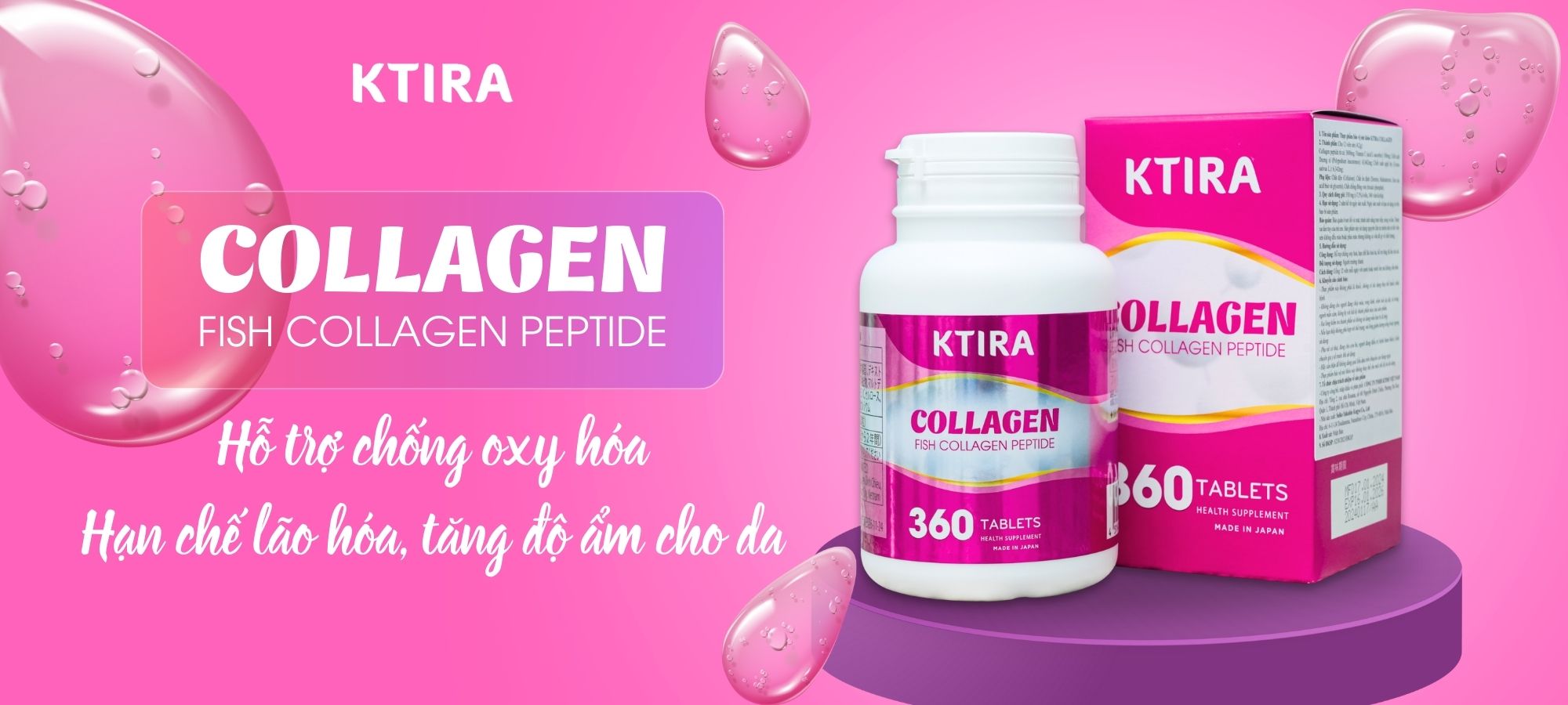 Viên Uống KTIRA COLLAGEN PEPTIDE